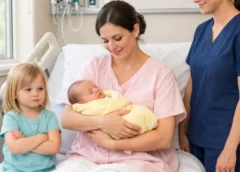 After Giving Birth, My Husband Brought Our Toddler to Meet Her Baby Brother — What She Said Next Left Us Speechless 😲🫣