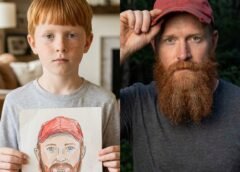 **My 8-Year-Old Kept Drawing the Same Man in a Red Hat and Calling Him His Best Friend—Then One Morning, There Was a Knock at Our Door**