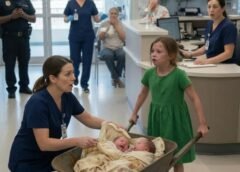 **A 7-Year-Old Girl Pushed Her Newborn Twin Siblings for Miles in a Rusted Wheelbarrow, Whispering, “My Mommy Has Been Asleep for Three Days.” Then Police Reached Their Remote Home—and What They Found Beside Her Mother’s Motionless Hand Changed Everything.**